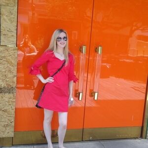 J. Crew Vibrant Red Mini Dress